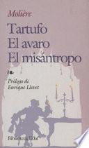 libro Tartufo, El Avaro, El Misántropo